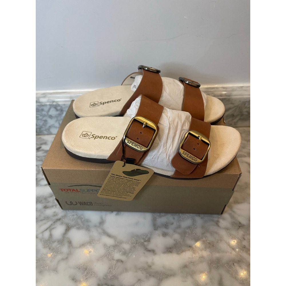 Spenco Vista Women’s 7.5D Saddle Brown Total Support Sandals New in Box